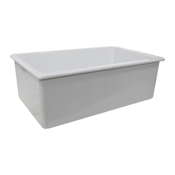 Orleans Collection Italian Fireclay 30" Fireclay Undermount / Topmount Sink