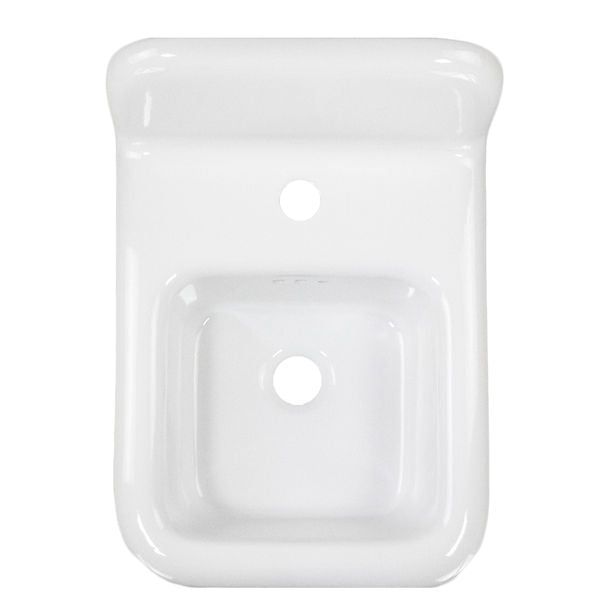 Victorian Collection White 20" Wall Mount Sink with holes for deck mounted faucets