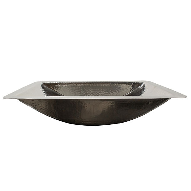 Nantucket TRS Hand Hammered Stainless Steel Rectangle Undermount Bathroom Sink