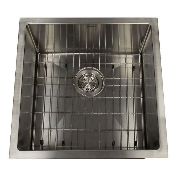 Nantucket AW1919-16 All Weather Prep-Station Single Bowl Undermount Stainless Steel Entertainment Sink