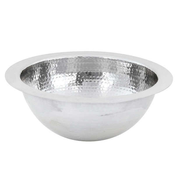 Nantucket ROS 13" Hand Hammered Stainless Steel Round Bar Sink
