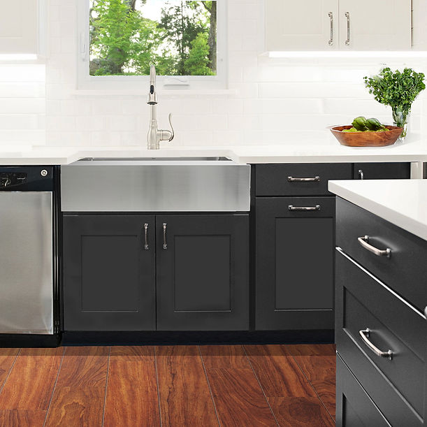 Nantucket EZApron33-9 Patented Design Pro Series Single Bowl Undermount Stainless Steel Kitchen Sink with 9" Apron Front