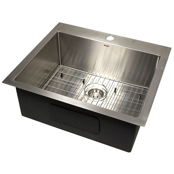 Nantucket AW2522-16 All Weather Small Radius Topmount Single Hole Stainless Kitchen Sink