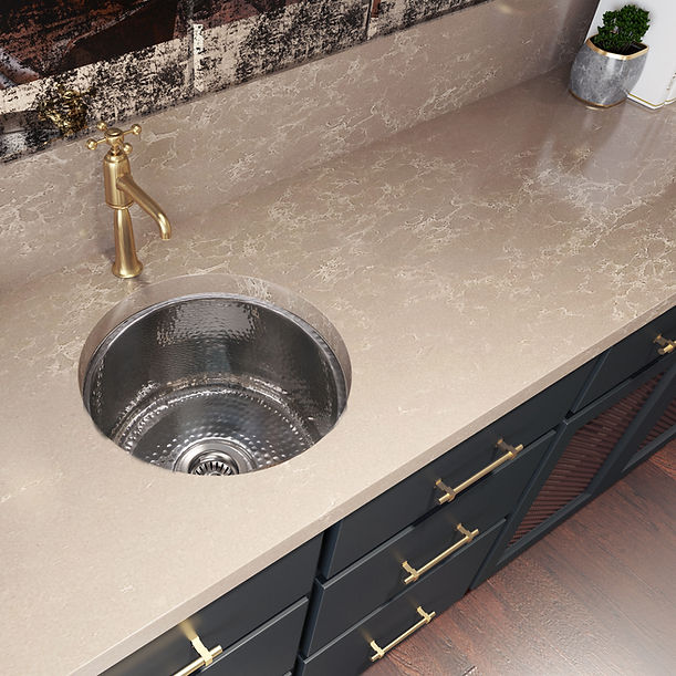 Nantucket RS15-UB 15" Hand Hammered Round Sink