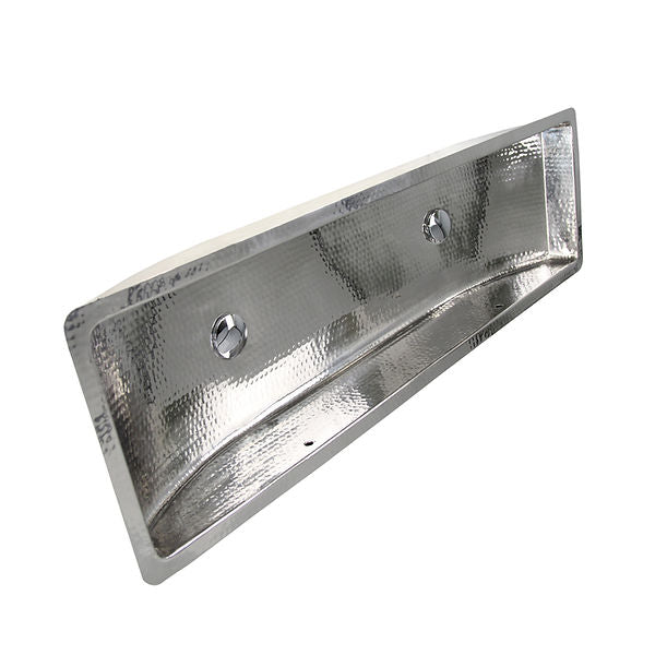 Nantucket TRS48-OF Stainless Steel Double Trough Undermount Bathroom Sink with Overflow