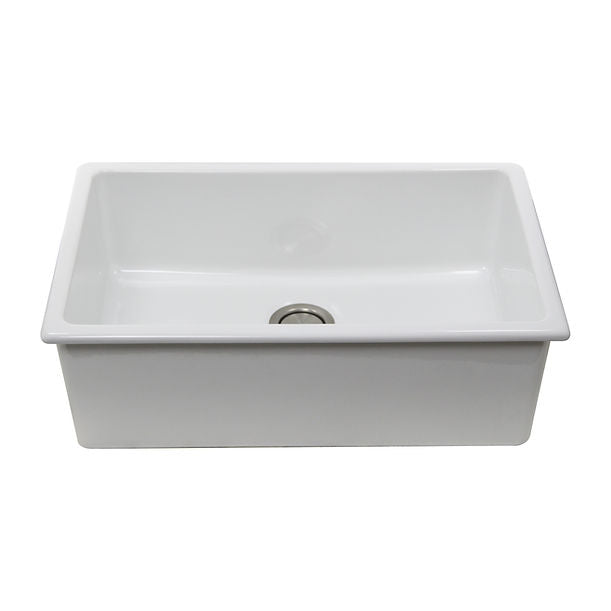 Orleans Collection Italian Fireclay 30" Fireclay Undermount / Topmount Sink