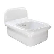 Nantucket Victorian Collection White with Black Skirt - 20" Wall Mount Sink with holes for deck mounted faucets