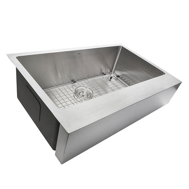 Nantucket EZApron33-9 Patented Design Pro Series Single Bowl Undermount Stainless Steel Kitchen Sink with 9" Apron Front