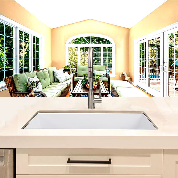 Nantucket Large Single Bowl Dual-mount Granite Composite