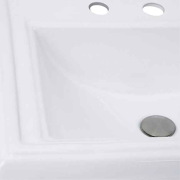 Nantucket 23" Rectangular Drop-In Ceramic Vanity Sink DI-2418-R8