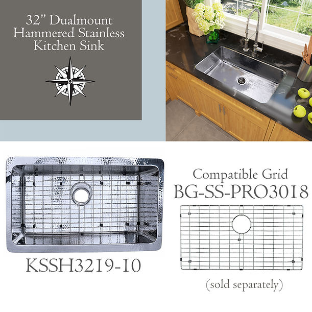 Nantucket Brightwork Collection 16 Gauge Hammered Stainless Steel Large Single Bowl Sink