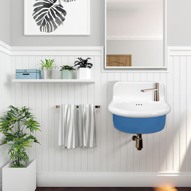 Nantucket Fireclay 30s Style Sink in all White with rounded front
