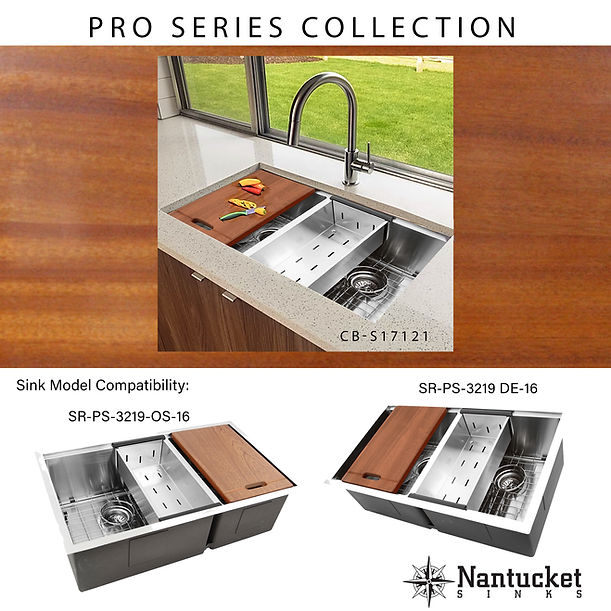 Nantucket 17" x 12" Pro Series Prep Station Cutting Board CB-S17121