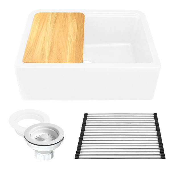 Nantucket 30" Reversible Workstation Granite Composite Apron Sink with Accessory Pack