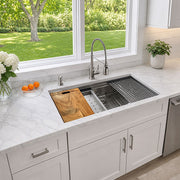 Nantucket SR-PS-4220-16 - 42" Pro Series Prep Station Single Bowl Undermount Stainless Steel Kitchen Sink with Compatible Accessories