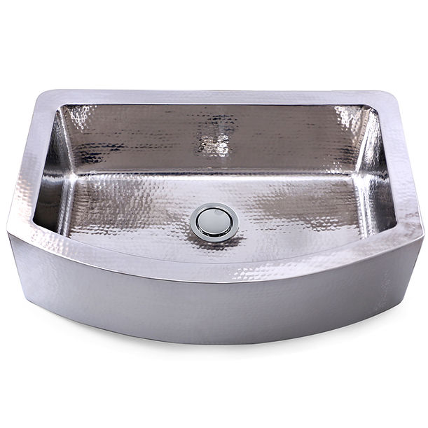 Nantucket Brightwork Collection Hammered Stainless Steel Large Single Bowl Prep Station Sink