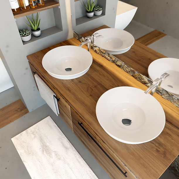 Nantucket Dinard Italian Fireclay Vanity Sink