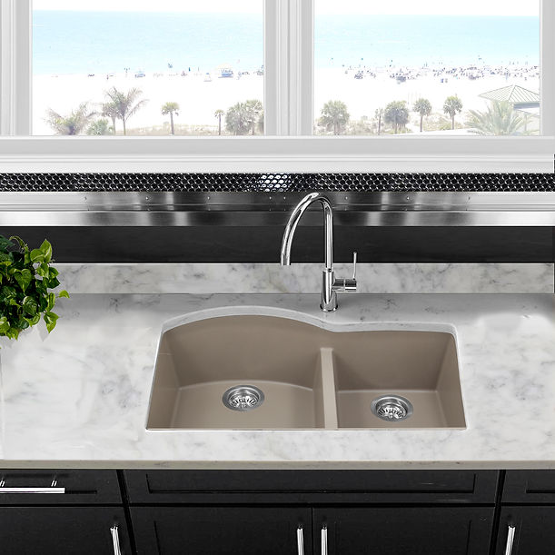 Nantucket 60/40 Double Bowl Undermount Granite Composite