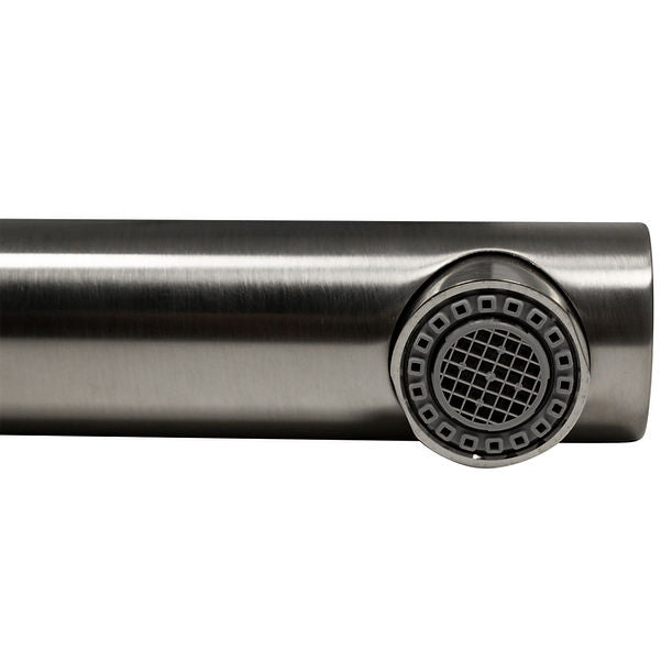 Brushed Stainless Kitchen Faucet with Pull Out Design