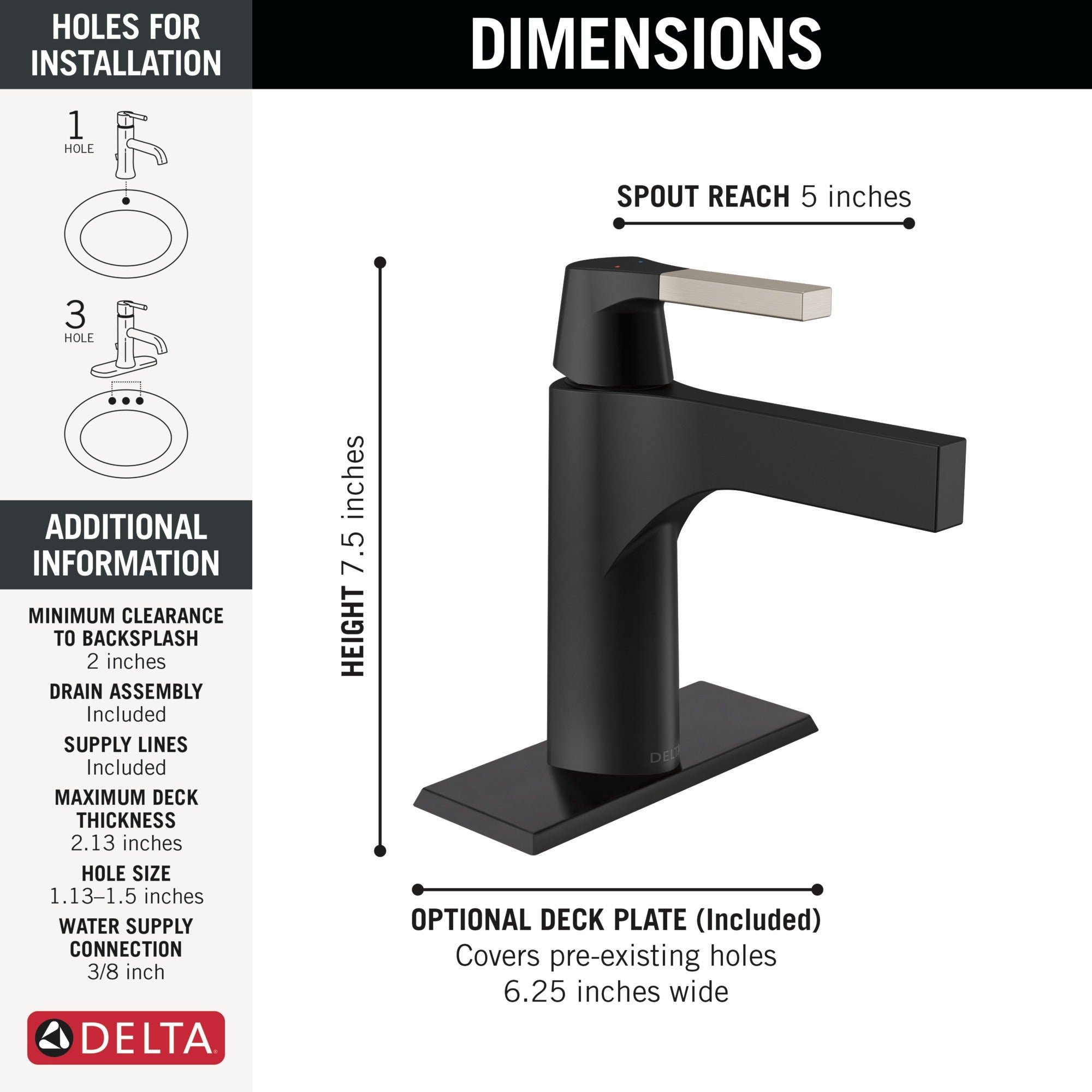 Delta Zura® Single Handle Bathroom Faucet