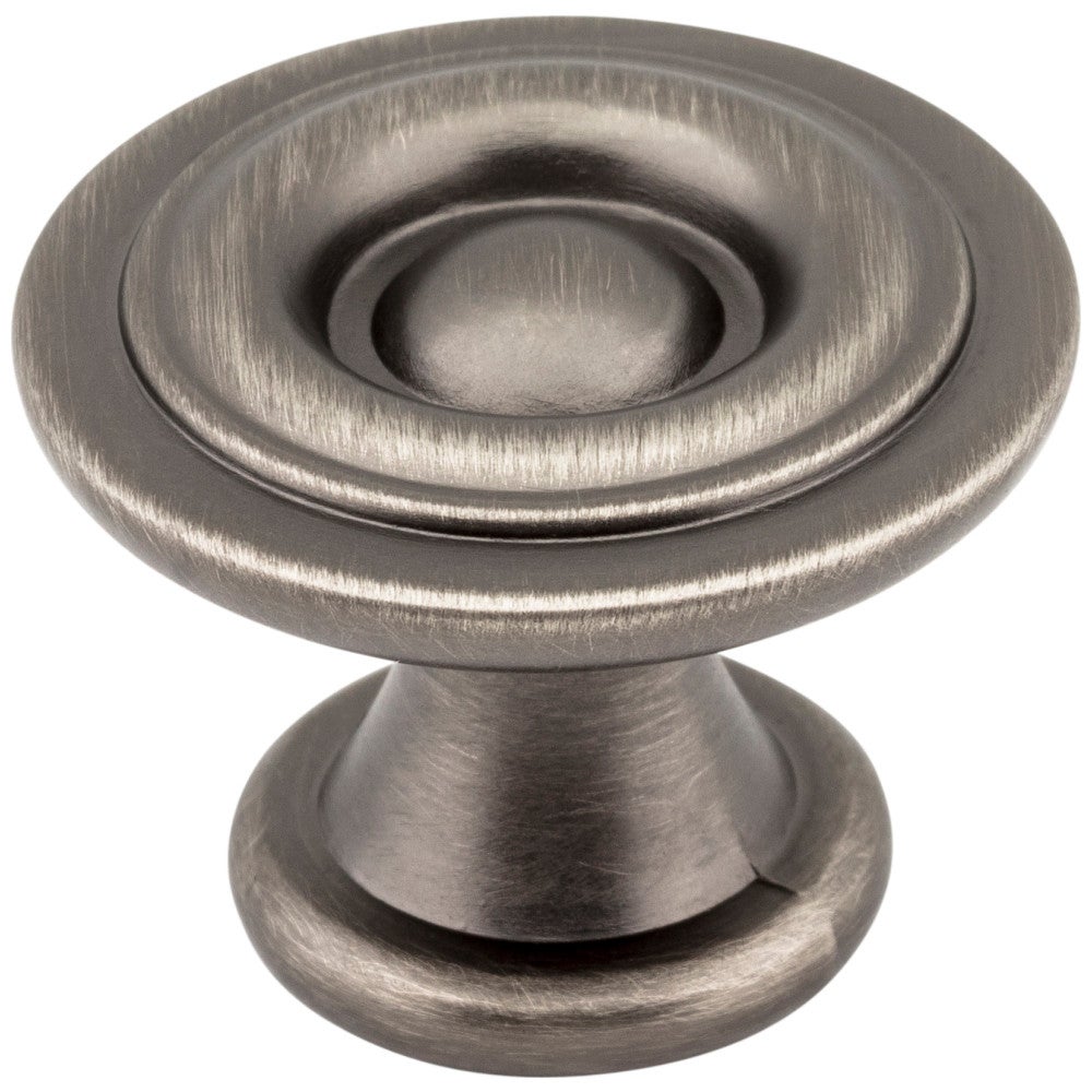 Hardware Resources 1-3/16" Diameter Satin Nickel Button Syracuse Cabinet Knob
