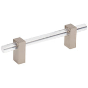 Hardware Resources 96 mm Center-to-Center Satin Nickel Spencer Cabinet Bar Pull