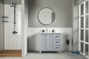 Isabel 36" Gray Bathroom Cabinet