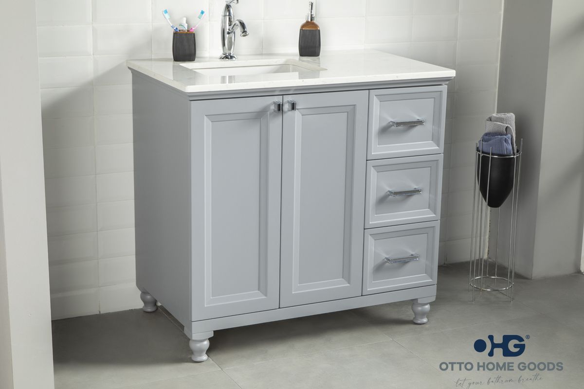 Isabel 36" Gray Bathroom Cabinet