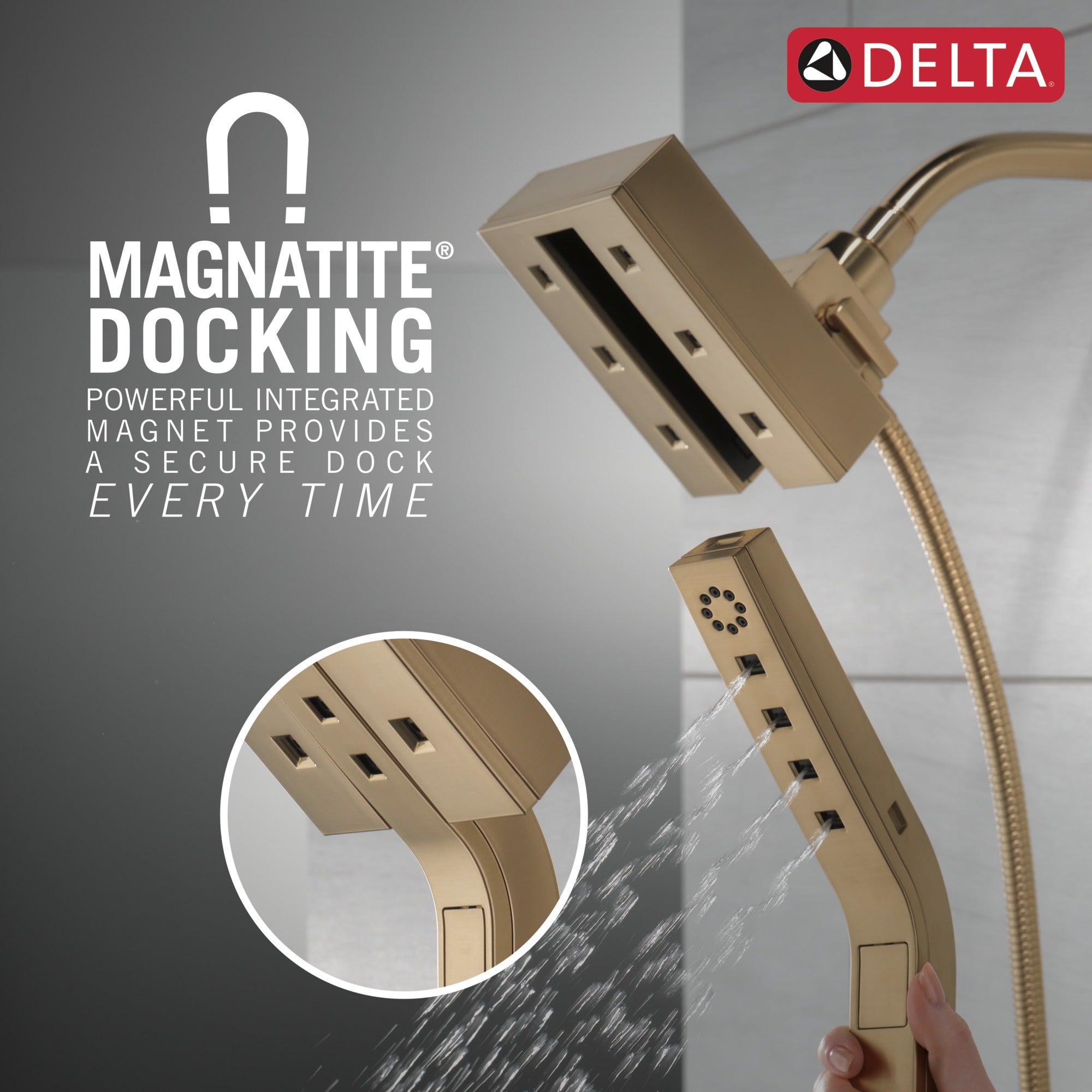 Delta Universal Showering Components H2OKinetic® In2ition® 4-Setting Two-in-One Shower (Recertified)