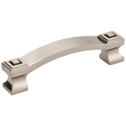 Hardware Resources 96 mm Center-to-Center Satin Nickel Square Delmar Cabinet Pull
