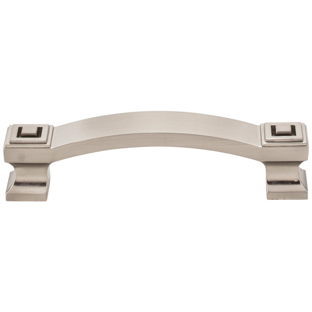 Hardware Resources 96 mm Center-to-Center Satin Nickel Square Delmar Cabinet Pull