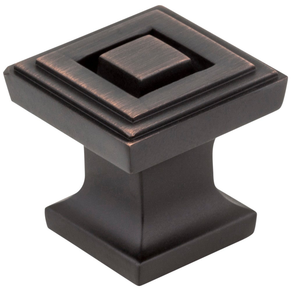 Hardware Resources 1" Overall Length Satin Nickel Square Delmar Cabinet Knob