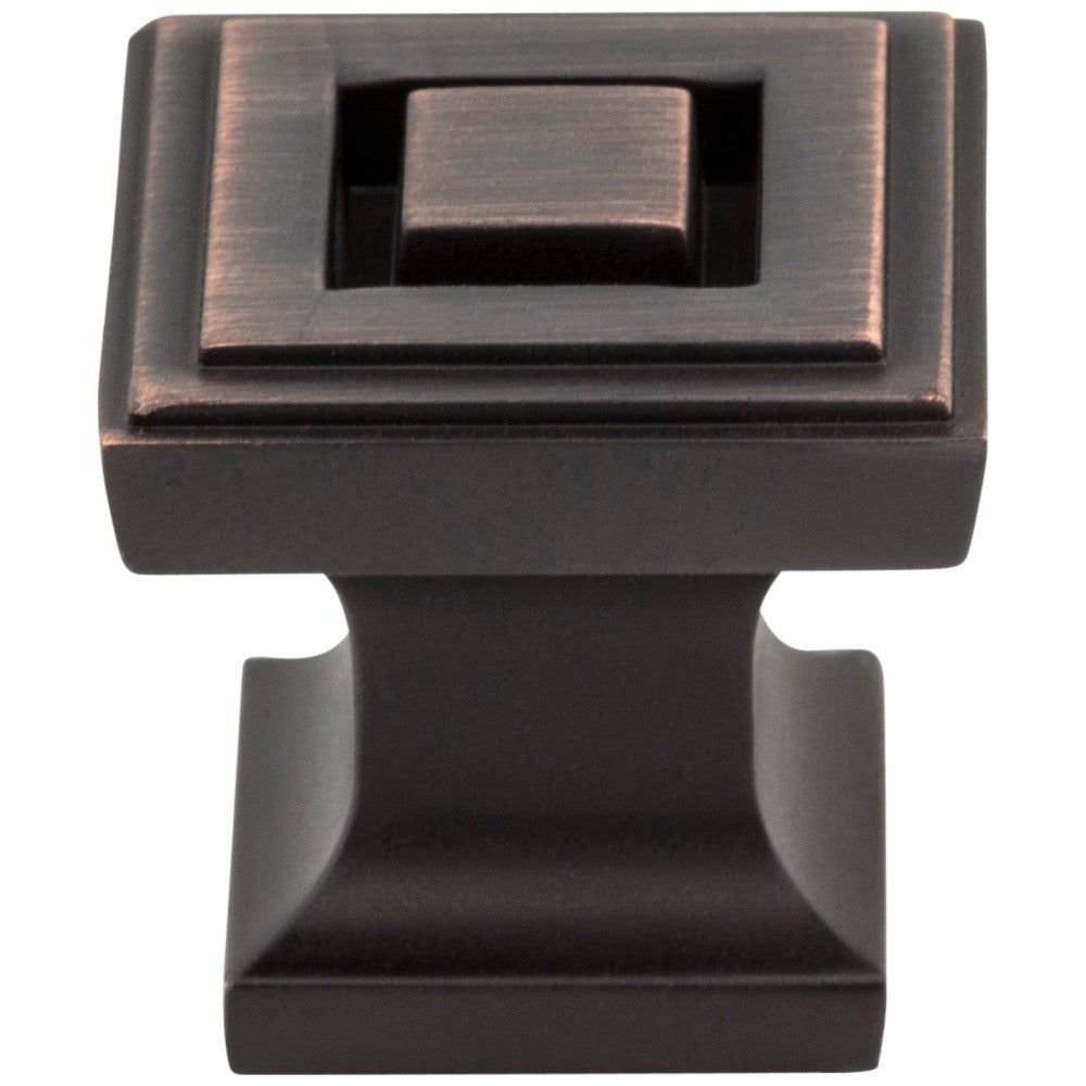 Hardware Resources 1" Overall Length Satin Nickel Square Delmar Cabinet Knob