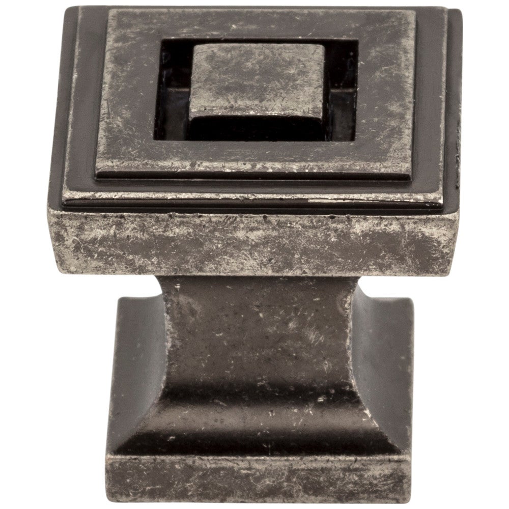 Hardware Resources 1" Overall Length Satin Nickel Square Delmar Cabinet Knob