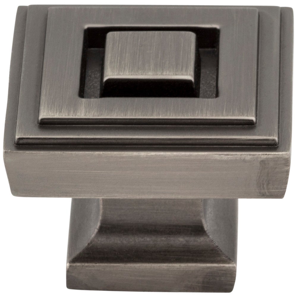Hardware Resources 1" Overall Length Satin Nickel Square Delmar Cabinet Knob