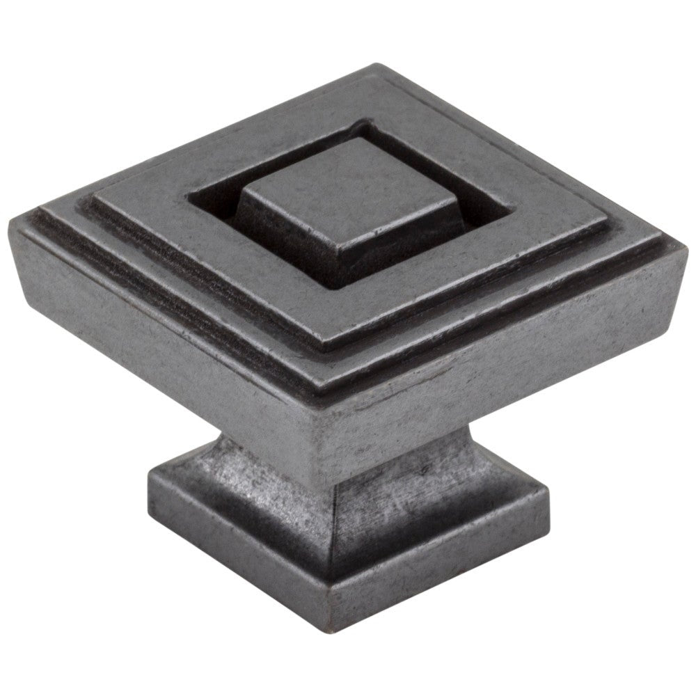 Hardware Resources 1" Overall Length Satin Nickel Square Delmar Cabinet Knob