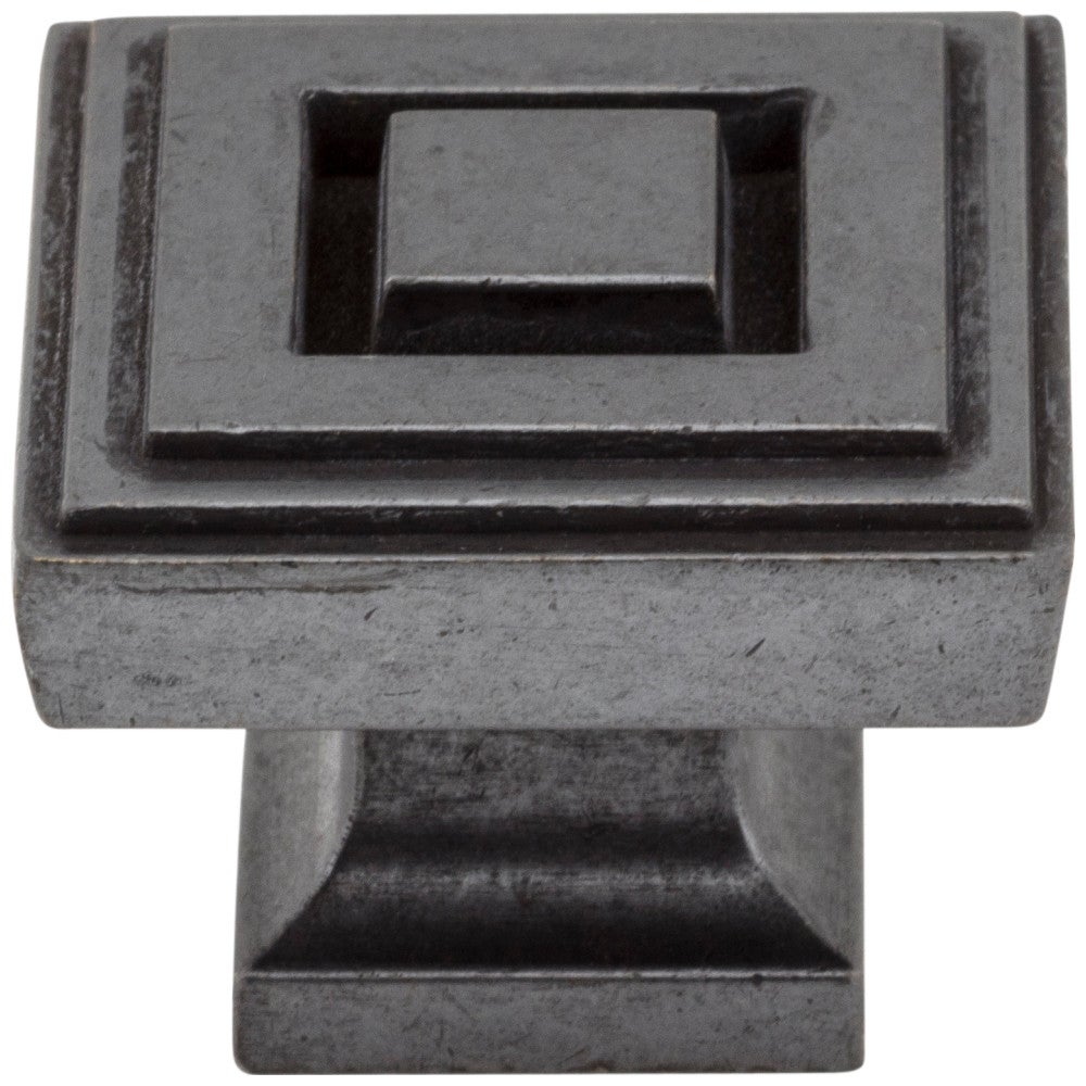 Hardware Resources 1" Overall Length Satin Nickel Square Delmar Cabinet Knob