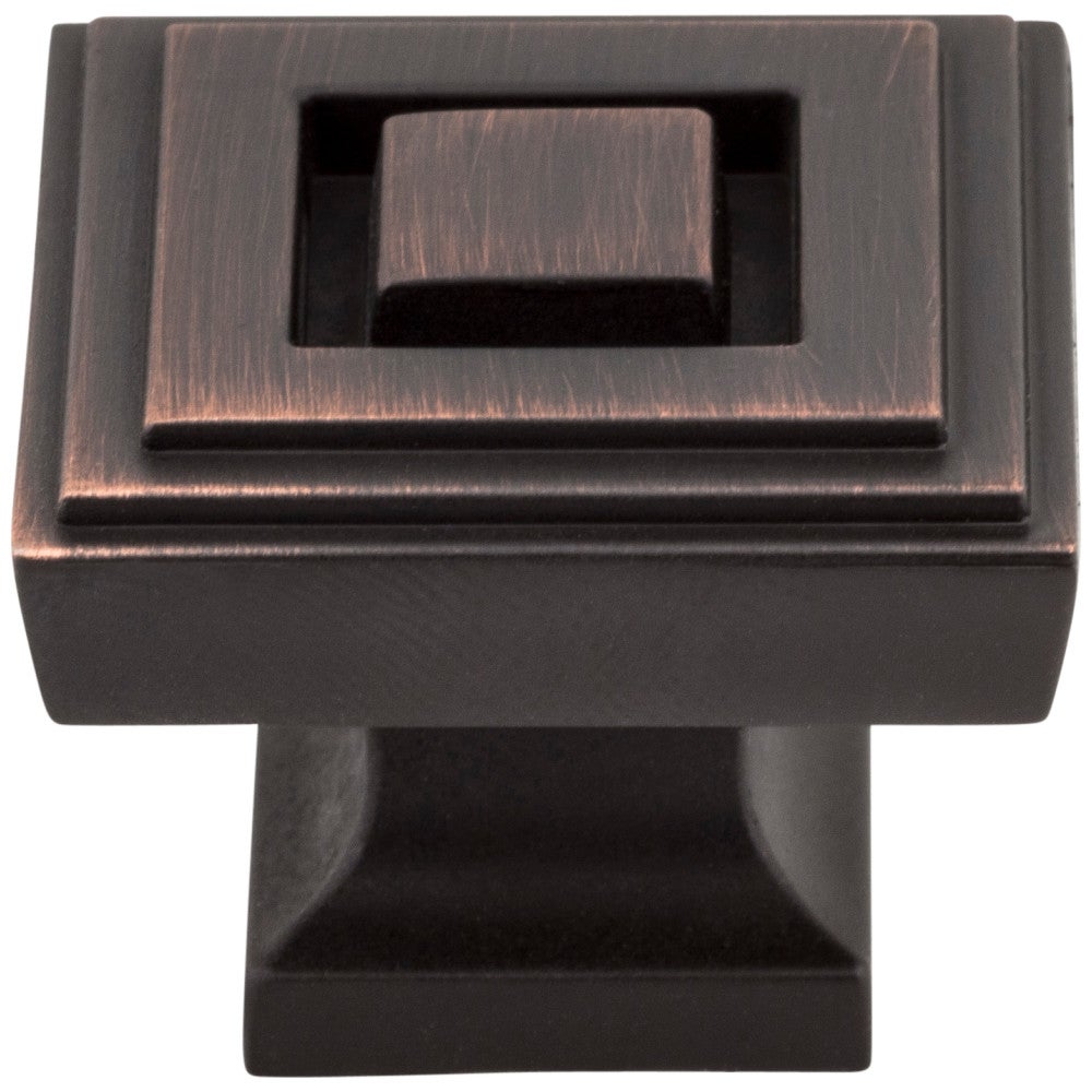 Hardware Resources 1" Overall Length Satin Nickel Square Delmar Cabinet Knob