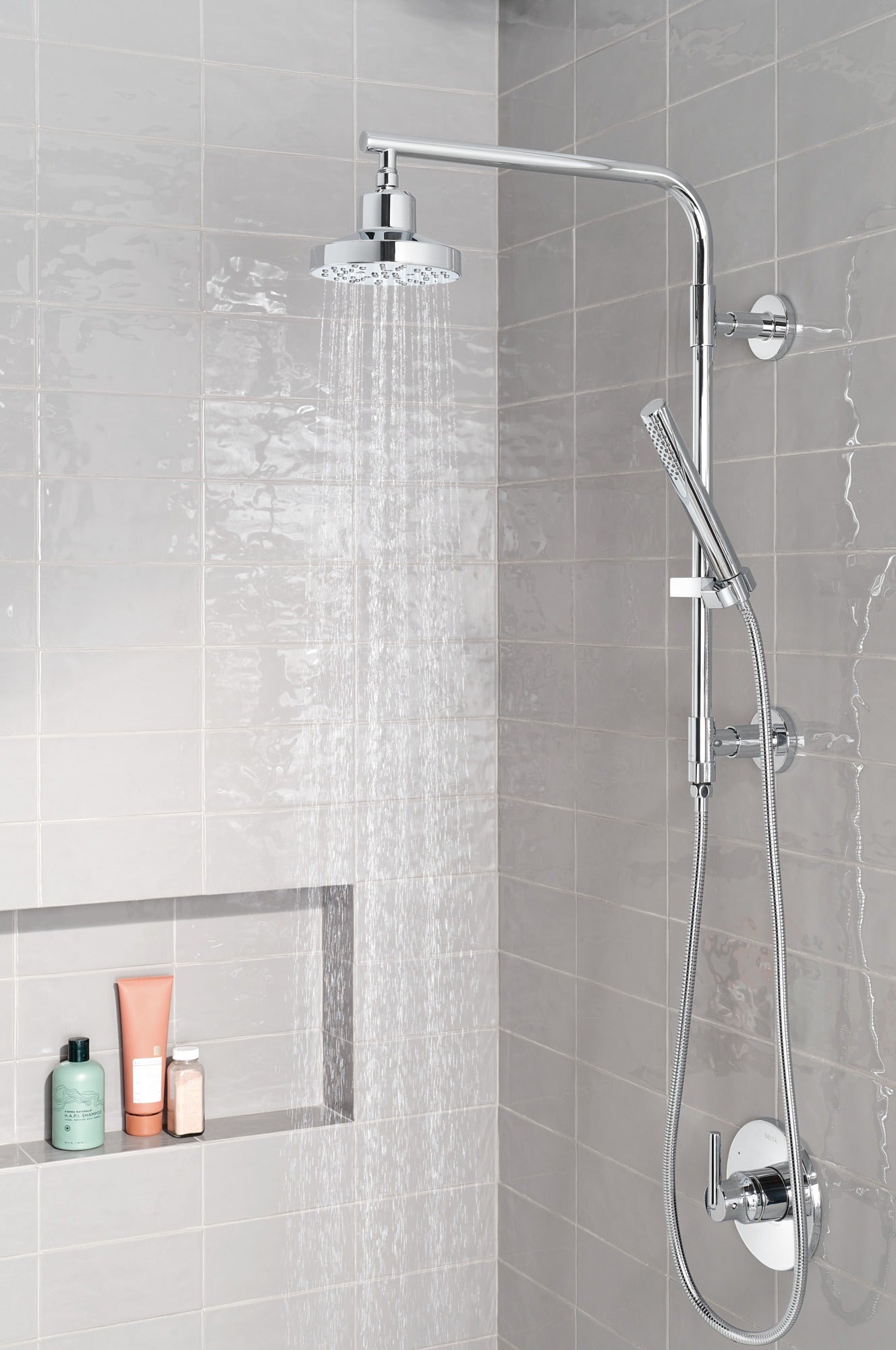 Delta Universal Showering Components H2OKinetic® 5-Setting Contemporary Raincan Shower Head