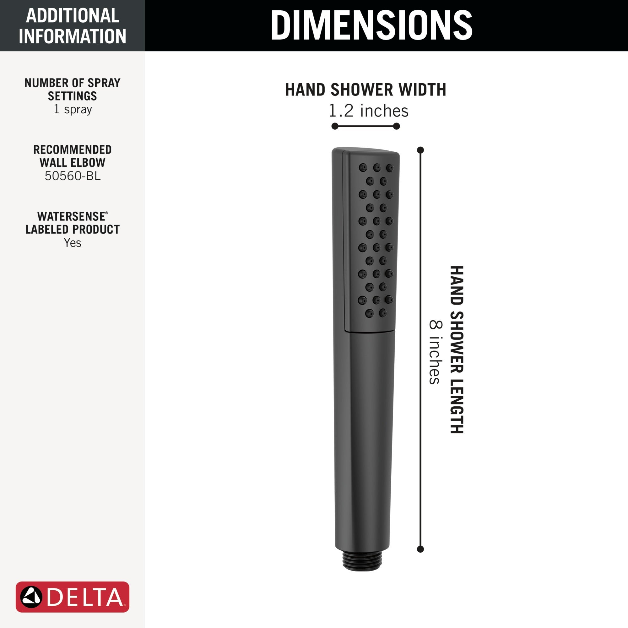Delta Universal Showering Components Premium Single-Setting Hand Shower