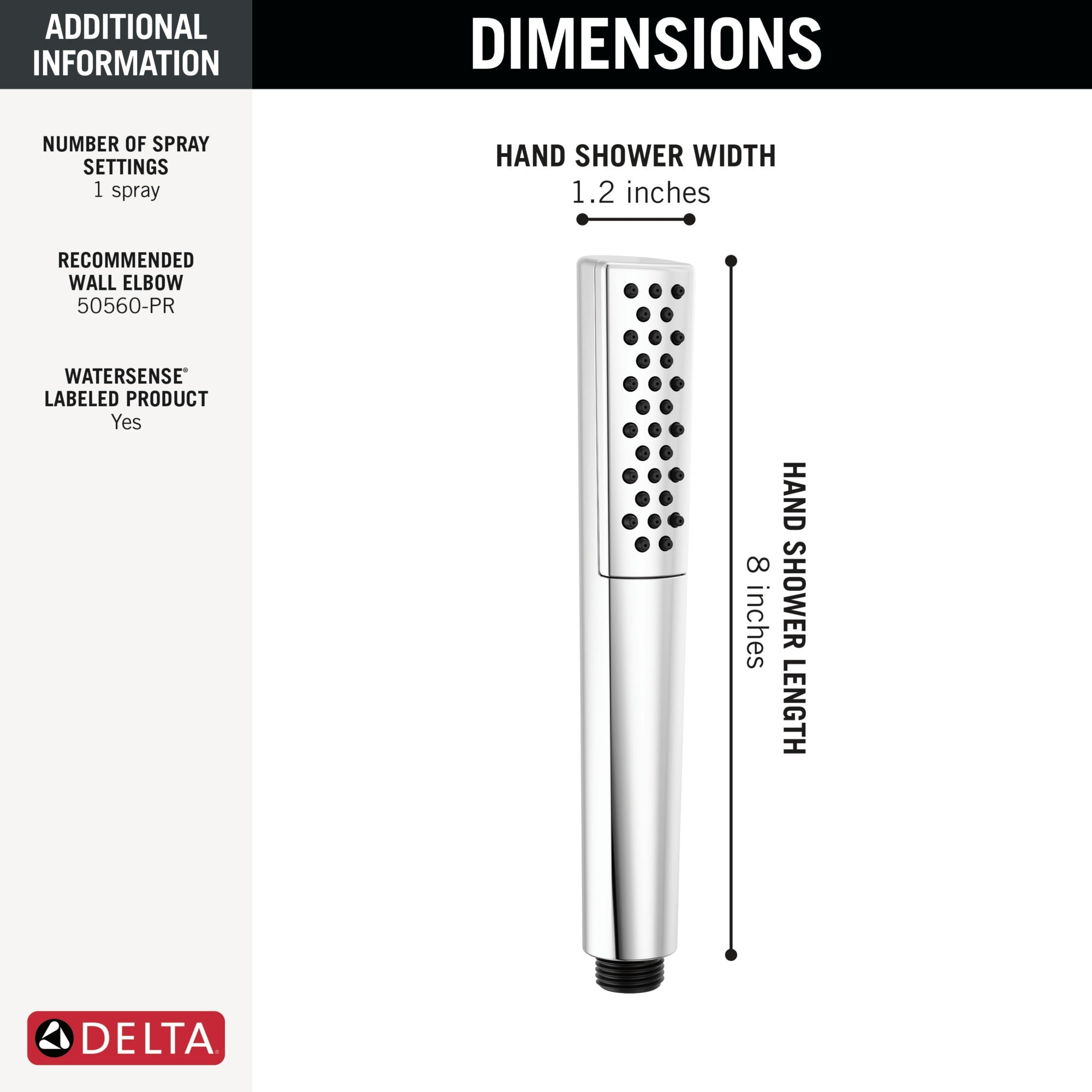 Delta Universal Showering Components Premium Single-Setting Hand Shower