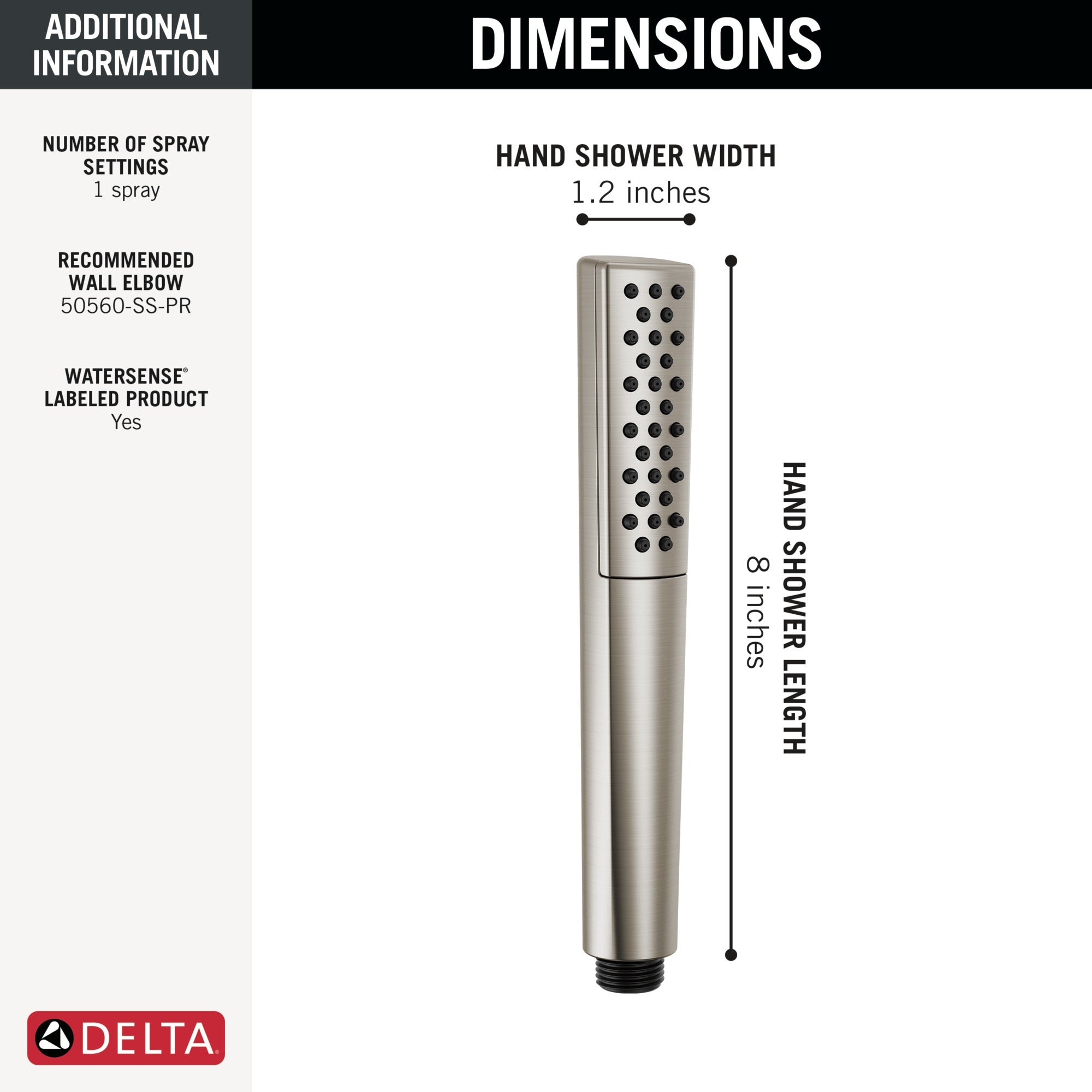 Delta Universal Showering Components Premium Single-Setting Hand Shower