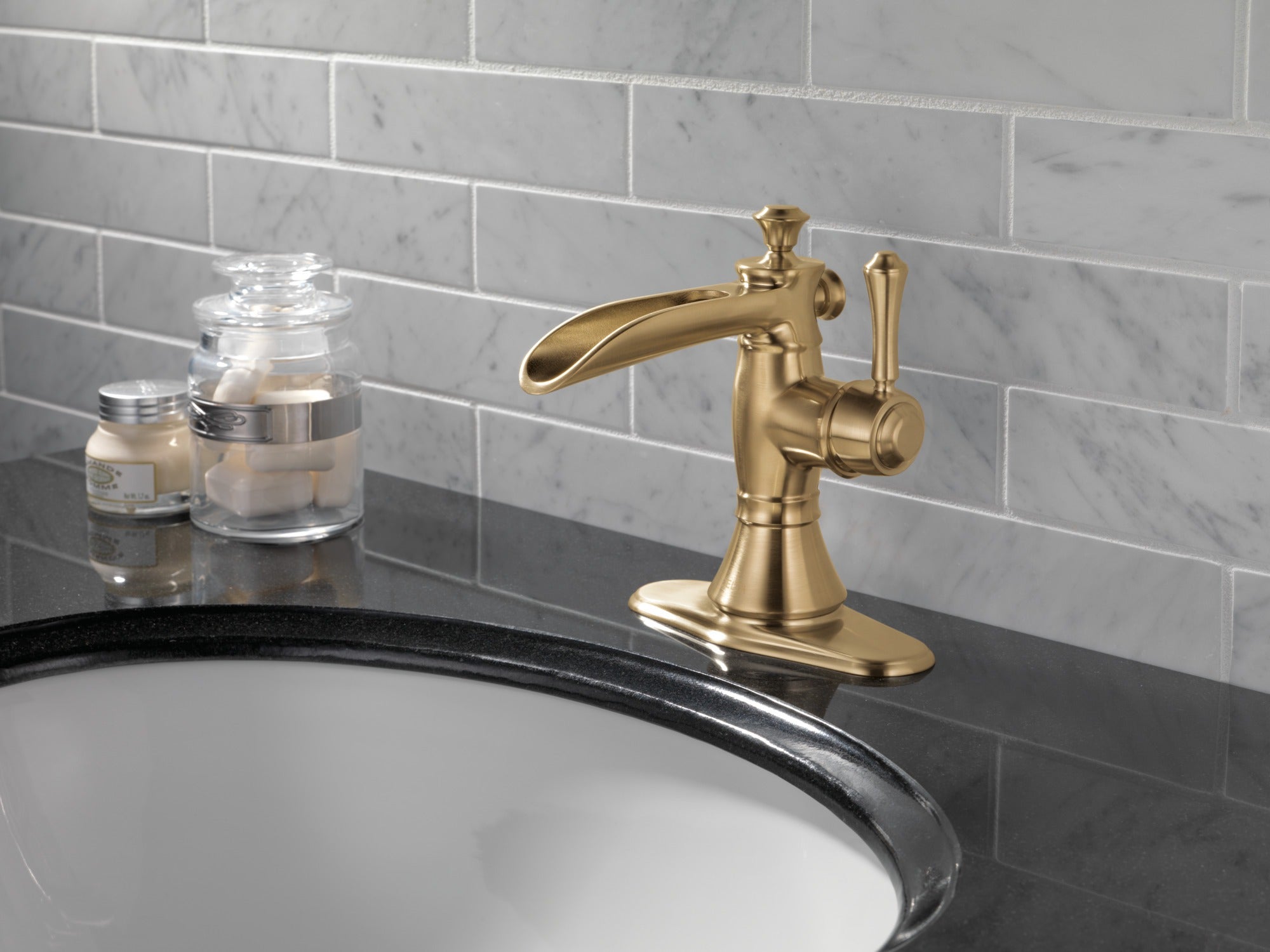 Delta Cassidy® Single Handle Channel Bathroom Faucet