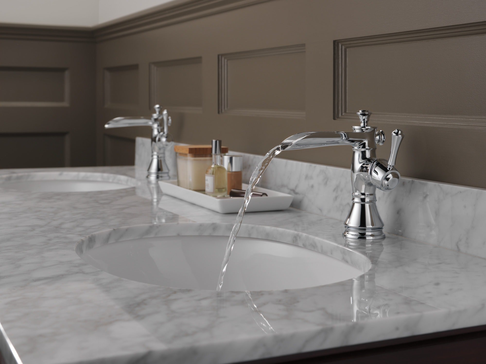 Delta Cassidy® Single Handle Channel Bathroom Faucet