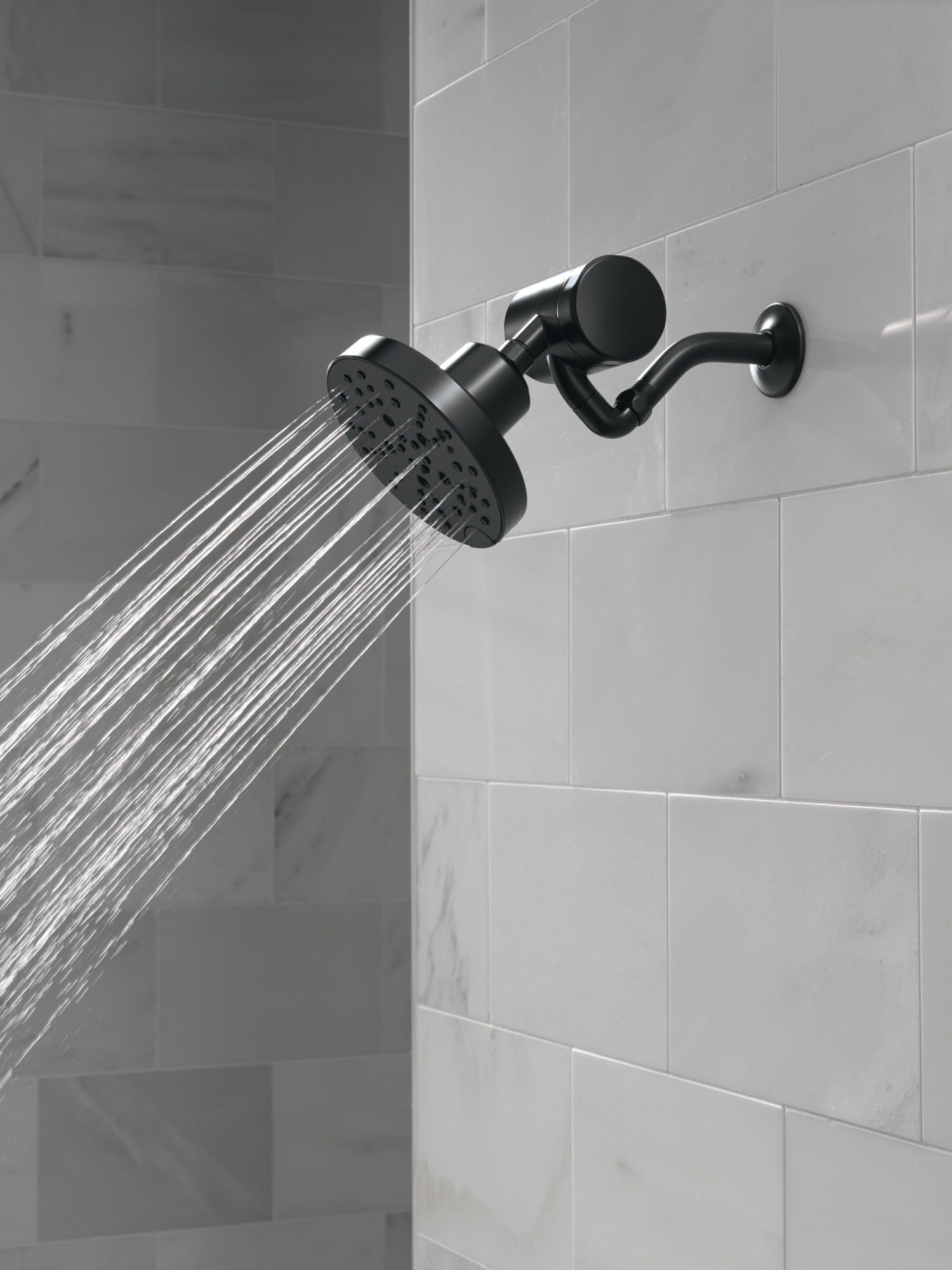 Delta Universal Showering Components H2OKinetic® 5-Setting Contemporary Raincan Shower Head