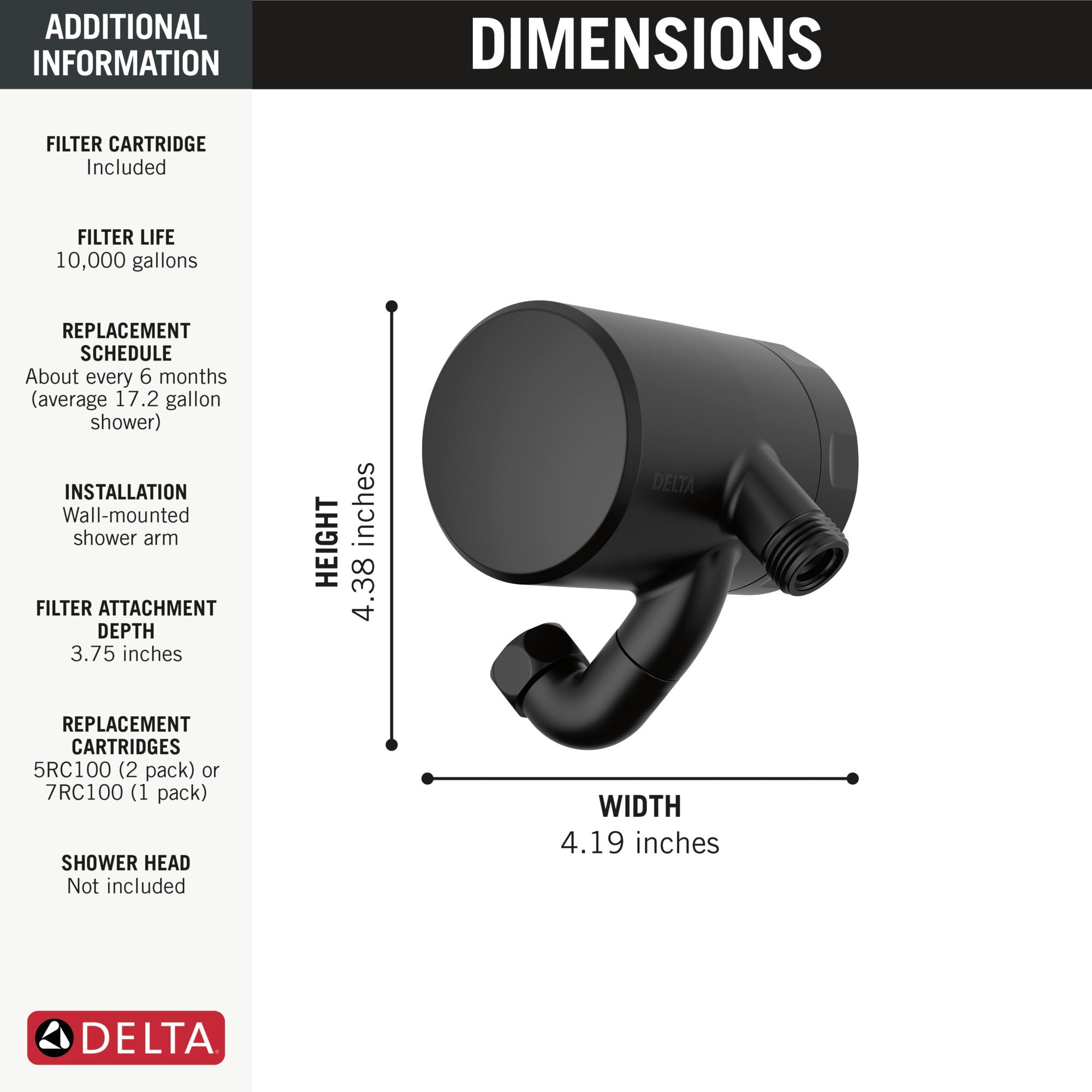 Delta Clarifi™ Premium Shower Filter Attachment