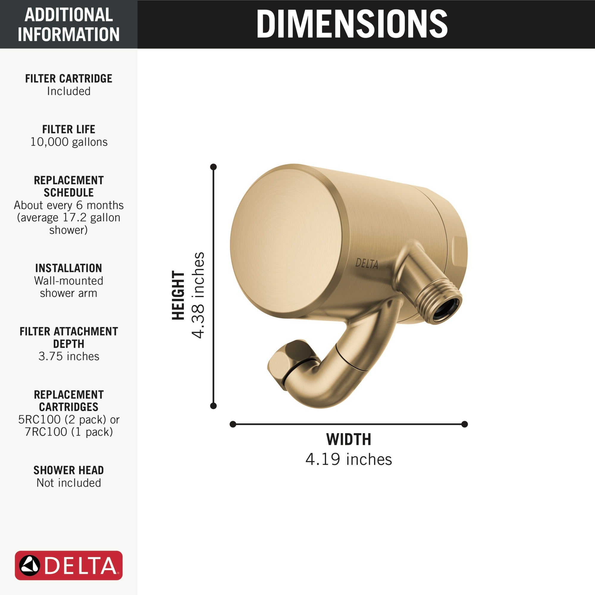Delta Clarifi™ Premium Shower Filter Attachment
