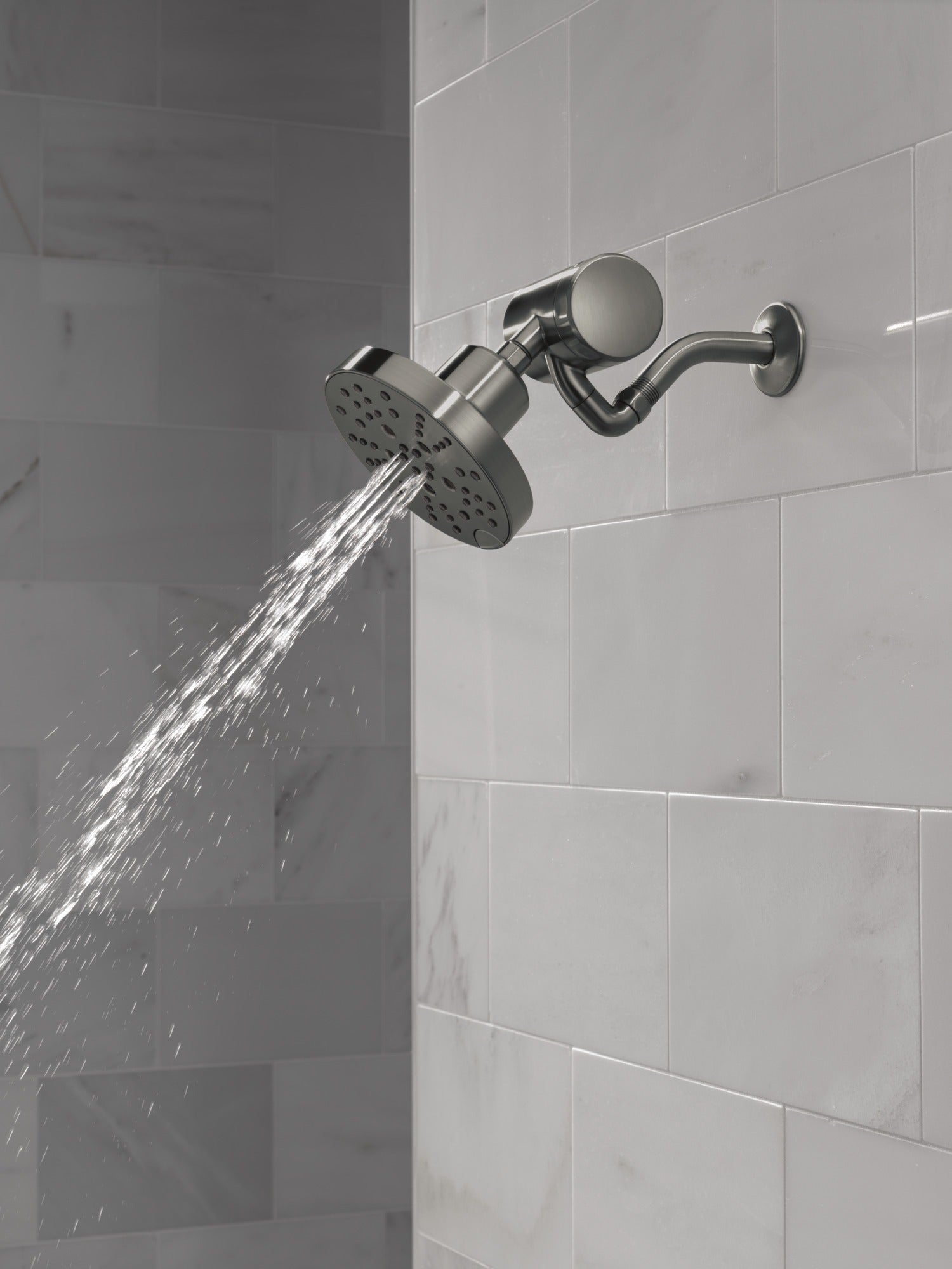 Delta Universal Showering Components H2OKinetic® 5-Setting Contemporary Raincan Shower Head