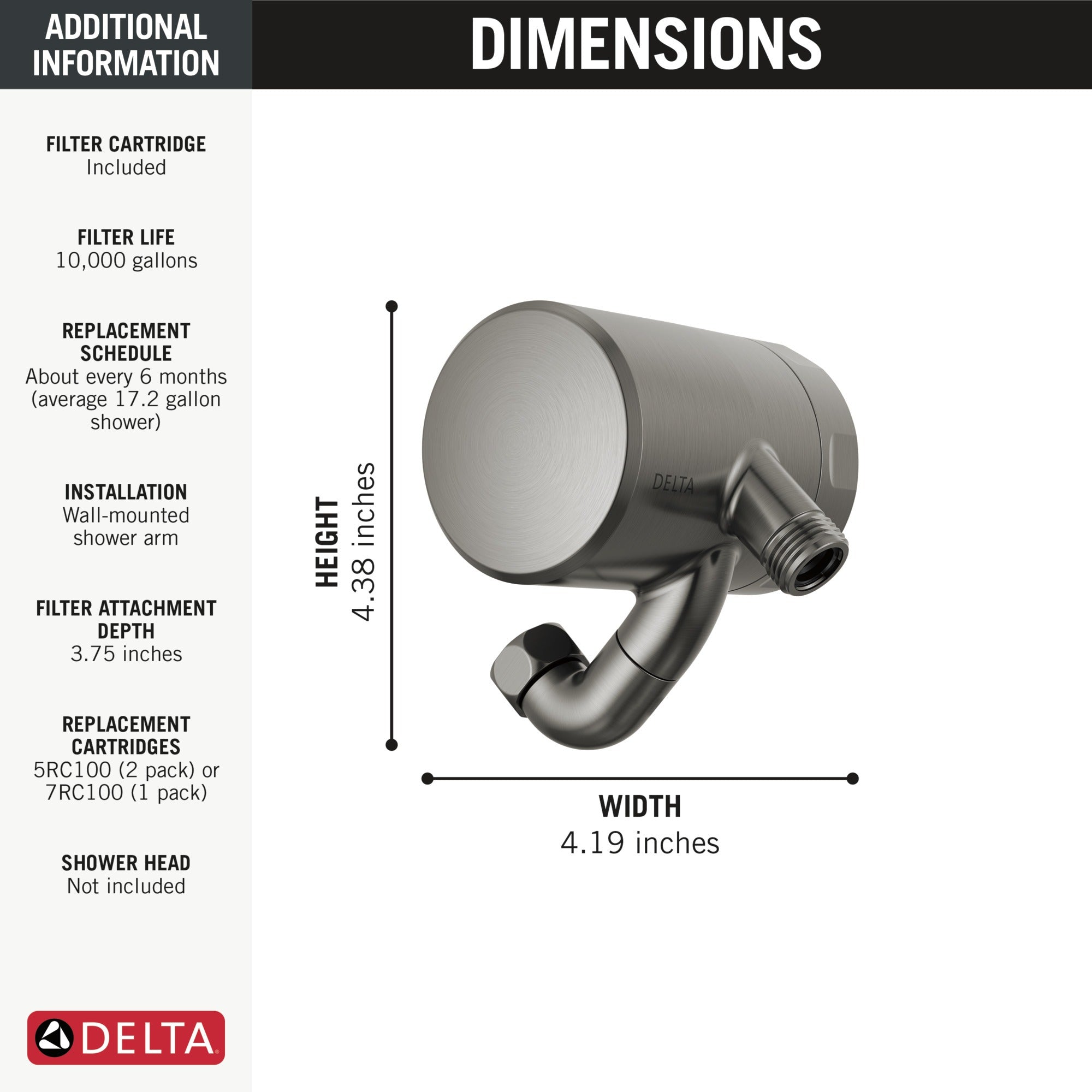 Delta Clarifi™ Premium Shower Filter Attachment