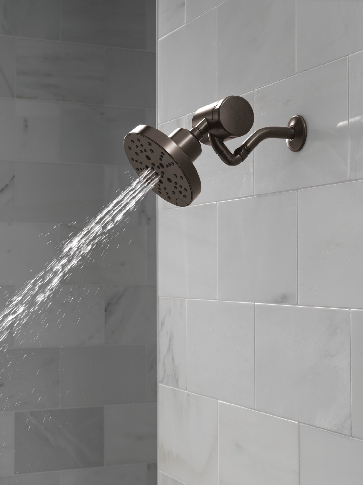 Delta Universal Showering Components H2OKinetic® 5-Setting Contemporary Raincan Shower Head